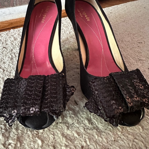 Kate Spade Black Ruffled Heels - Picture 6 of 6